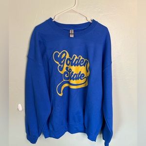 NWOT Golden State Warriors pullover Unisex size XL Blue and Gold